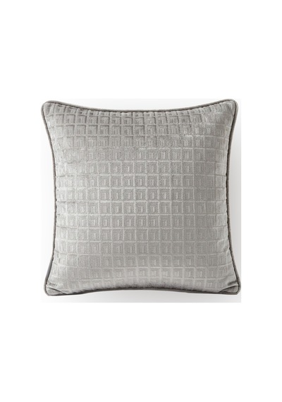 "frame" Kadife Dokulu Kırlent Kılıfları - 45x45 Açık Gri