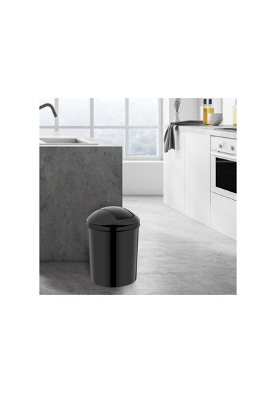 Kelebek Kapak Çöp Kovası 15 Litre Siyah - 572524786 Siyah