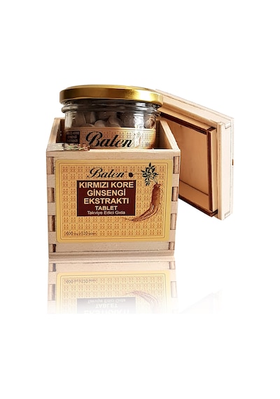 Balen Tahta Kutu Kırmızı Kore Ginseng Ginsenk 600 MG X120 Tablet