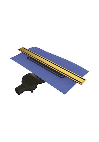VitrA 59980559000 Eco Flow Dk100  40Cm Duş Kanalı, Parlak Altın Yandan - 5702701 Diğer