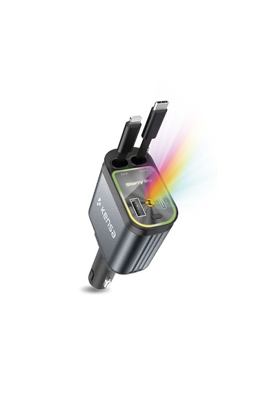 70w Led Atmosfer Işıklı Araç Hızlı Şarj Cihazı-4671 1 Adet