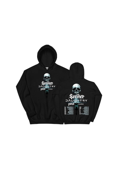 Tarzsokak Siyah Unisex 2025 Co-headline Turu Kapüşonlular Seether Ve Grunge Moda Sokak Şıklığı