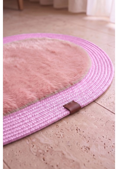 Banyo Paspası Takımı 60x100+60x60 Cm Düz Pembe & Pembe
