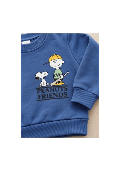 Omeca Concept Snoopy Baskılı Bebek Erkek 2 Li Sweatshirt Eşofman Takımı Lacivert