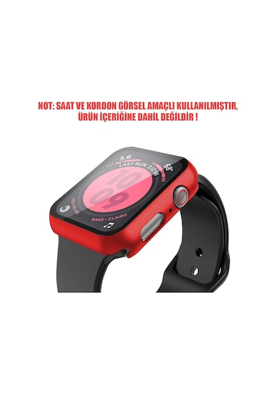 Microsonic Apple Uyumlu  Watch 6 44Mm Kılıf Matte Slim Kırmızı