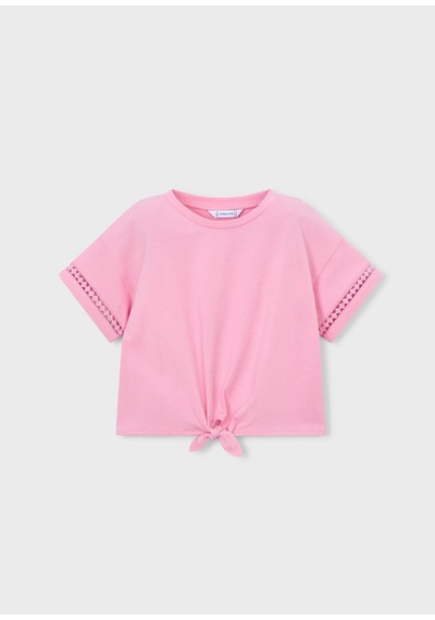 Mayoral Kız Çocuk Önden Bağlamalı Tshirt Pembe