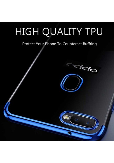 Oppo A5S Kamera Korumali Köseleri Renkli Seffaf Silikon Kilif 414505782