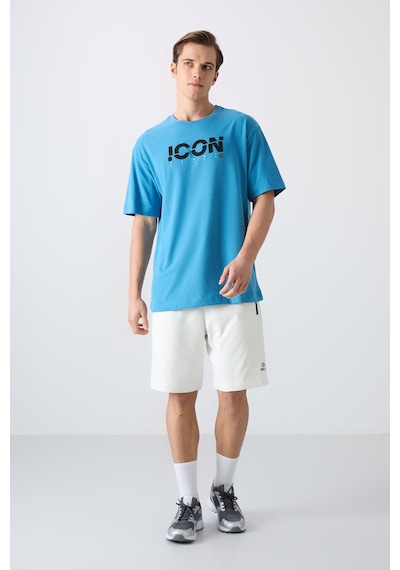 Tommy Life Petrol Mavi Pamuklu Kalın Yumuşak Dokulu Oversize Fit Baskılı Erkek T-shirt - 88331 Petrol Mavi Tommy Life Petrol Mavi Pamuklu Kalın Yumuşak Dokulu Oversize Fit Baskılı Erkek T-shirt - 88331 Petrol Mavi