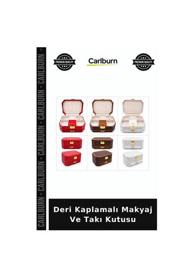 Deri Kaplamalı Makyaj Ve Takı Kutusu Bayan Düzenleyici Kişisel Bakım Hediyelik Kutu