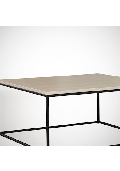 Poly Orta Sehpa Metal & Orta Masa Açık Meşe / Metal Ayaklı Sehpa