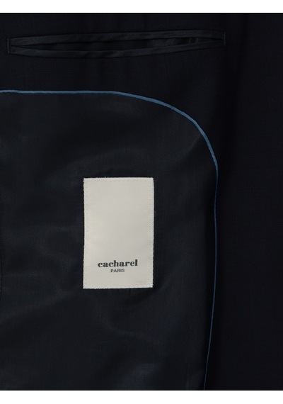 Cacharel Lacivert Slim Fit Yün Karışımlı Mono Yaka Klasik Takım Elbise Cacharel Lacivert Slim Fit Yün Karışımlı Mono Yaka Klasik Takım Elbise