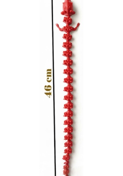 Hareketli Kristal Ejderha - Eğitici Stres Ve Duyusal Gelişim Ve Odaklanma Oyuncağı - 46cm- Kırmızı Ejderha