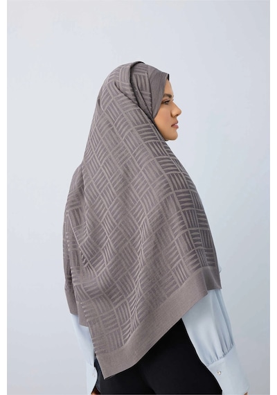 Imannoor İmannoor İman Kare Antrasit Naia Pamuk Şal 70x210 241-3007-034 Antrasit