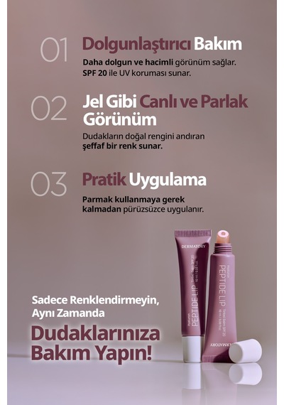 Dermatory Hyaluron Peptide Lip Tinted Balm Spf20
