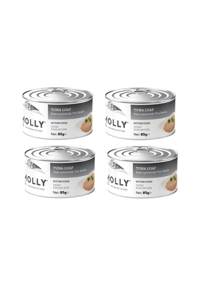 Molly Kitten Ton Balıklı Pate Ezme Yavru Kedi Konservesi 85 Gr. X 4 Adet