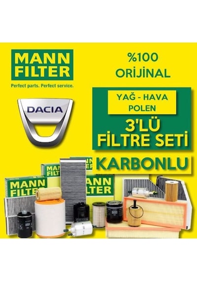 Dacia Sandero 1.5 Dci Mann Filtre Bakım Seti 2012-2018 (495581826)