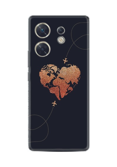 Infınıx Zero 30 4g Kılıf Silikon Desen Özel Seri Plane Heart 1721