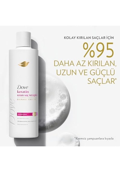 Keratin Uzun Saç Terapisi 375 Ml 4 Paketi Beyaz