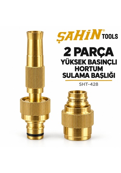 Yüksek Basınçlı Ayarlanabilir Hortum Sulama Başlığı Seti 2 Parça 1