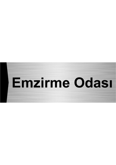 Emzirme Odası 10x20cm Gümüş Renk Metal Yönlendirme Levhası