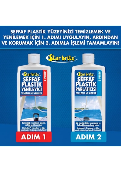Starbrite - Şeffaf Plastik Çizik Giderici - 1. Adım 237 Ml : Sararmış Ve Çizilmiş Plastiklere İlk Günkü Netliğini Geri Verin