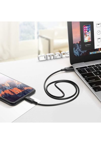 Type-c To Apple Uyumlu iPhone Mfı Lightning Hızlı Şarj Ve Data Kablosu Siyah 1 Metre Standart