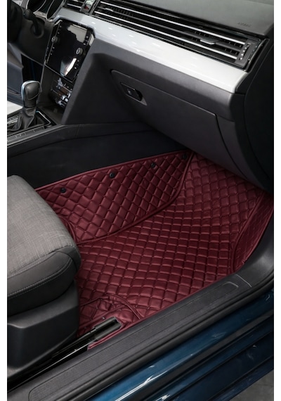 Hyundaı Accent Admıre 2003-2006 Bordo Renk 8d Diamond Premium Havuzlu Deri Oto Paspas