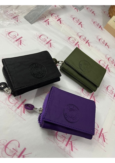 Gk Gamzelirenklerim Luxury Fashıon&accessorıes Krinkıl Mini Cüzdan Mor