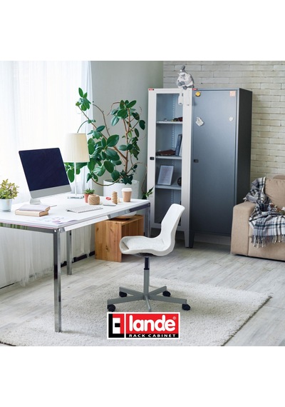 Lande - Ziglat 1550 - Metal Dolap - Perfore Metal Kapılı - Mat Beyaz. Beyaz