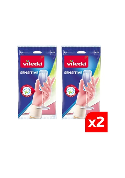 Vileda Sensitive Eldiven No 8 Orta Boy 2'li Paket