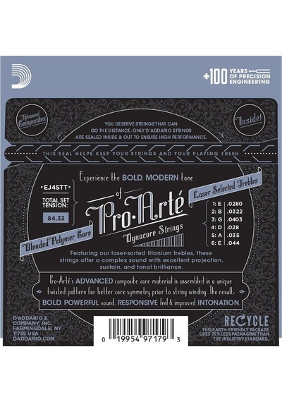 D'addario Ej45tt Pro-arte Serisi Klasik Gitar Tel Seti Normal Tension - Titanyum