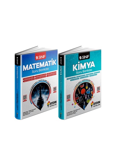 Aydın 2025 9. Sınıf Matematik + Kimya Konu Özetli Soru Bankası Seti 2 Kitap Aydın 2025 9. Sınıf Matematik + Kimya Konu Özetli Soru Bankası Seti 2 Kitap