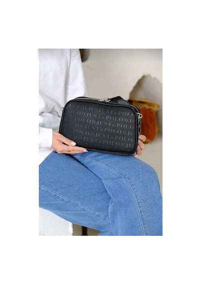Just Polo Günlük Kombinlere Uygun Kadın 3d Baskılı Ayarlanabilir Askılı Şık Omuz Çantası Ebat: 16 X 26 Cm Siyah 74756405