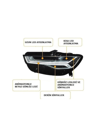 Autogp Audi A6 C7 Ön Far Lambası Matrix Full Led 2011 / 2016