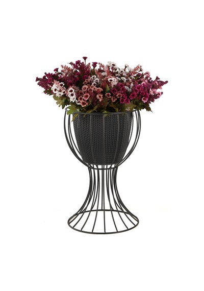 Anafor Saksılık Siyah 43 Cm Siyah Saksı
