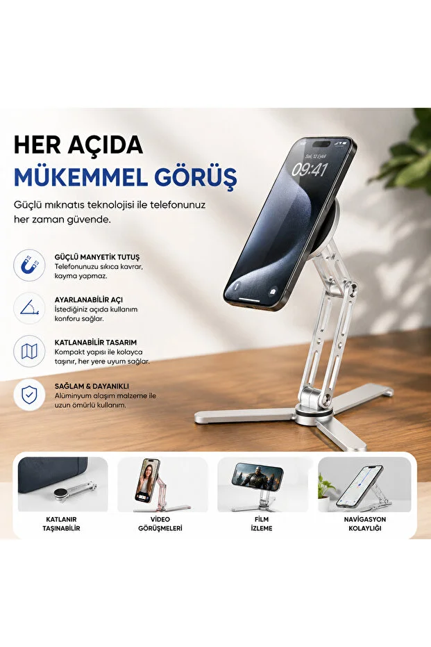 Manyetik Hk-holder 42 Telefon Standı Katlanabilir Alüminyum Masaüstü Tutucu 360 Döner Güçlü Mıknatıslı Universal Stand Black-metal Circle Manyetik Hk-holder 42 Telefon Standı Katlanabilir Alüminyum Masaüstü Tutucu 360 Döner Güçlü Mıknatıslı Universal Stand Black-metal Circle