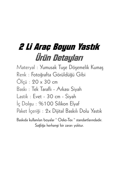 Seat 2 Li Lüks Araç Boyun Yastığı 5 Renk Ahşap Anahtarlık