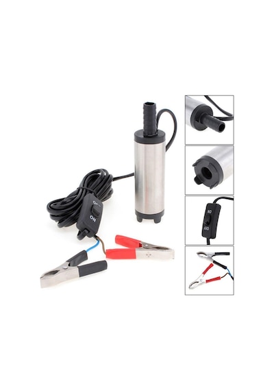 12 Volt Sıvı Transfer Pompası Dalgıç Pompa Mazot - Su - Süt - Sıv