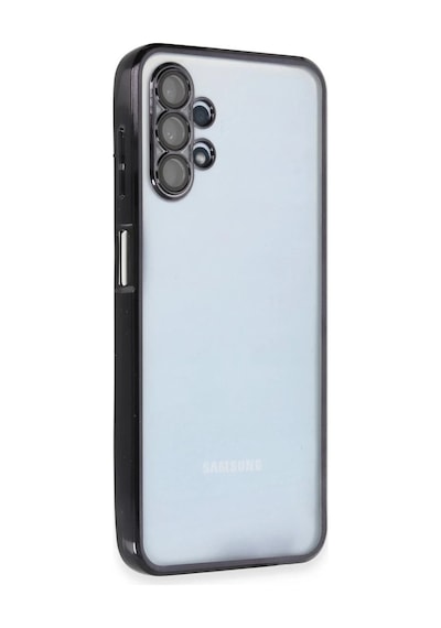 Samsung Galaxy A13 4g Uyumlu Kılıf Lensli Silikon - Siyah