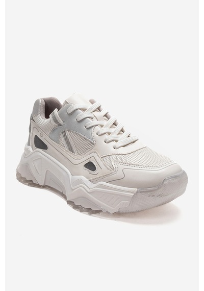Fleur Beyaz Gümüş Kadın Sneaker Beyaz - Gümüş