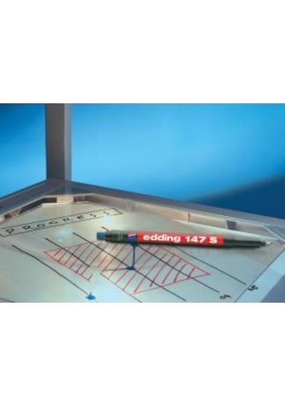 Asetat Kalemi Permanent Edding E-147 S Silgili Siyah