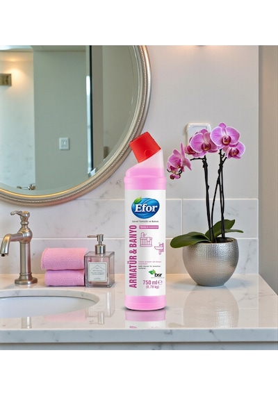 Efor 2 Adet Wc Temizleyici 750 Ml + 2 Adet Banyo Temizleyici 750ml Temizlik Seti