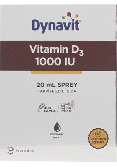 Dynavit Vitamin D3 1000 Iu 20 Ml Sprey