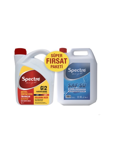 Spectre Kırmızı Antifriz 3 Litre Distile Saf Su 5 Litre N11.510