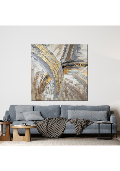 100x100cm 1 Parça Kanvas Tablo, Soyut Sanat