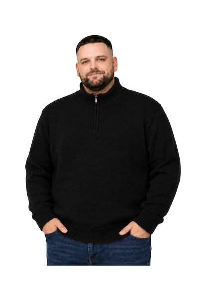 Battalmoda Erkek Büyük Beden Siyah Hattush Dik Yaka Cepli Triko Hırka 3xl-4xl-5xl-6xl Battalmoda Erkek Büyük Beden Siyah Hattush Dik Yaka Cepli Triko Hırka 3xl-4xl-5xl-6xl