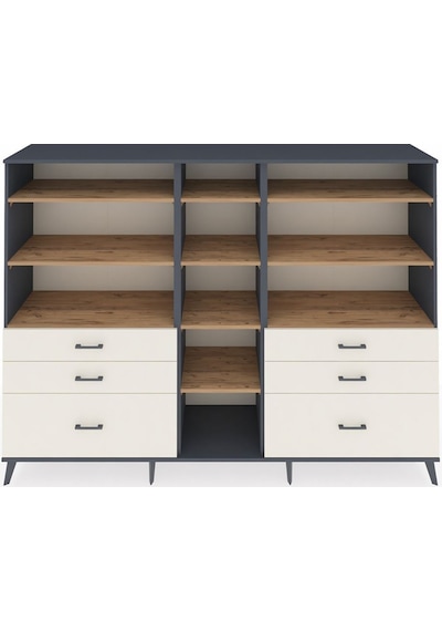 Hyperion Dolap 10 Raflı 6 Çekmeceli 220x44x163 Antrasit-çam/aytaşı Atlas Çam/aytası - Antrasıt Hyperion Dolap 10 Raflı 6 Çekmeceli 220x44x163 Antrasit-çam/aytaşı Atlas Çam/aytası - Antrasıt
