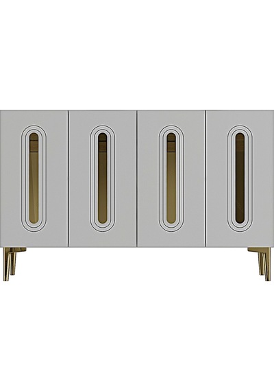 Ka1206bg Rany120 Konsol, Kahve Köşesi Ve Tv Sehpası Beyaz-gold 120cm Beyaz-gold