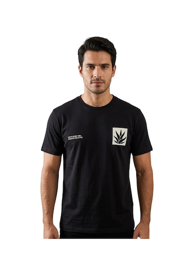 Cazador 44165 Siyah Erkek Bisiklet Yaka Tshirt