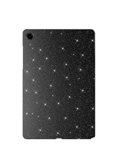 Samsung Galaxy Tab S10 Lite / S10 Fe / S9 Fe 10.9 Uyumlu Simli Parlak Koton Tablet Kılıf Standlı Koruyucu Kapak Siyah